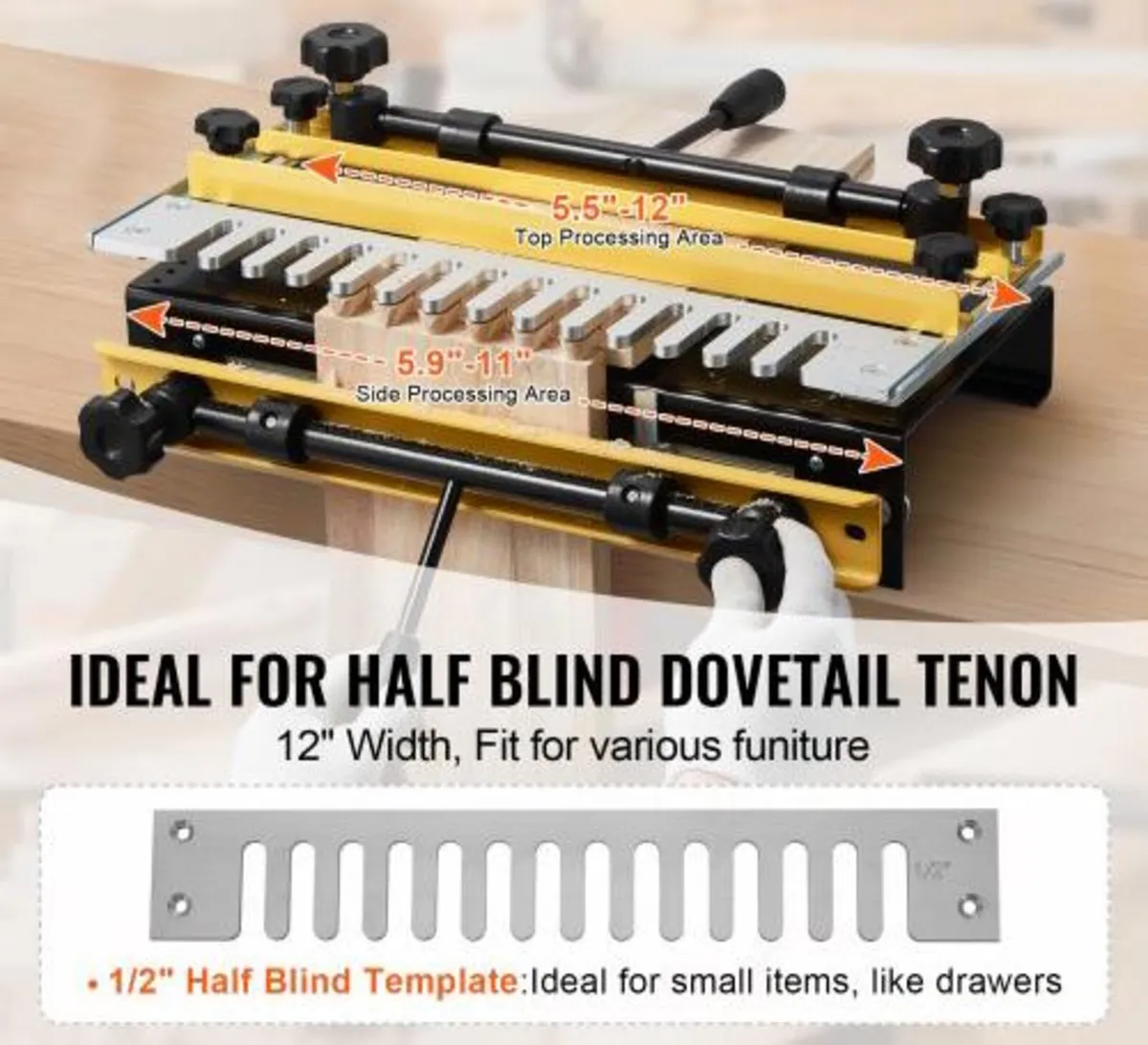 Dovetail Jig, 310 mm Width, Dove Tailing Router Ji - Image 3
