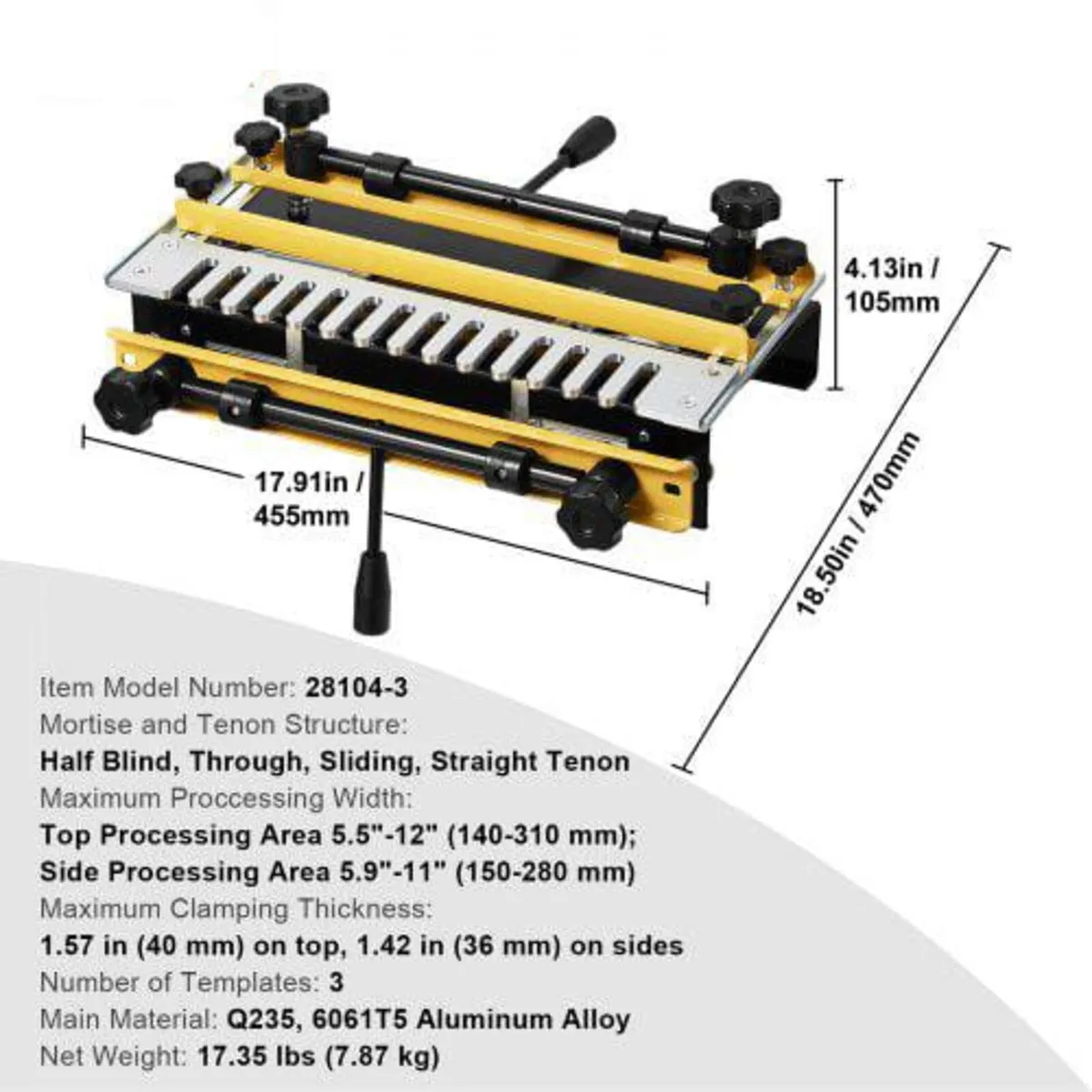 Dovetail Jig, 310 mm Width, Dove Tailing Router Ji - Image 4