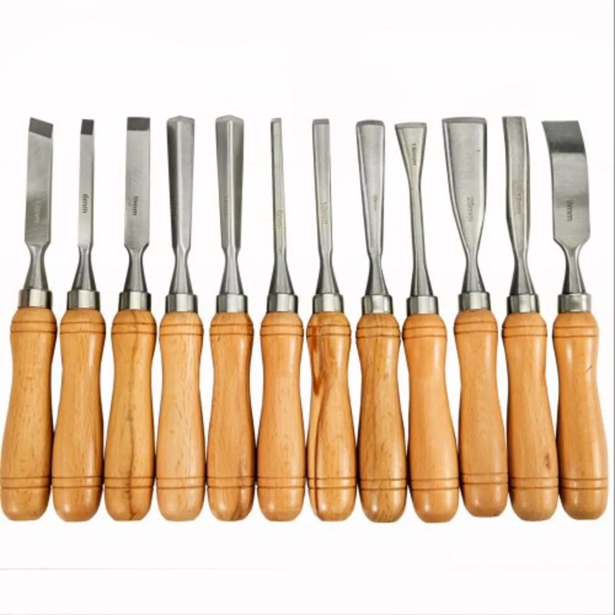 Wood Chisel Sets 12pcs Lathe Chisels 3-3/4Inch /95 - Image 4
