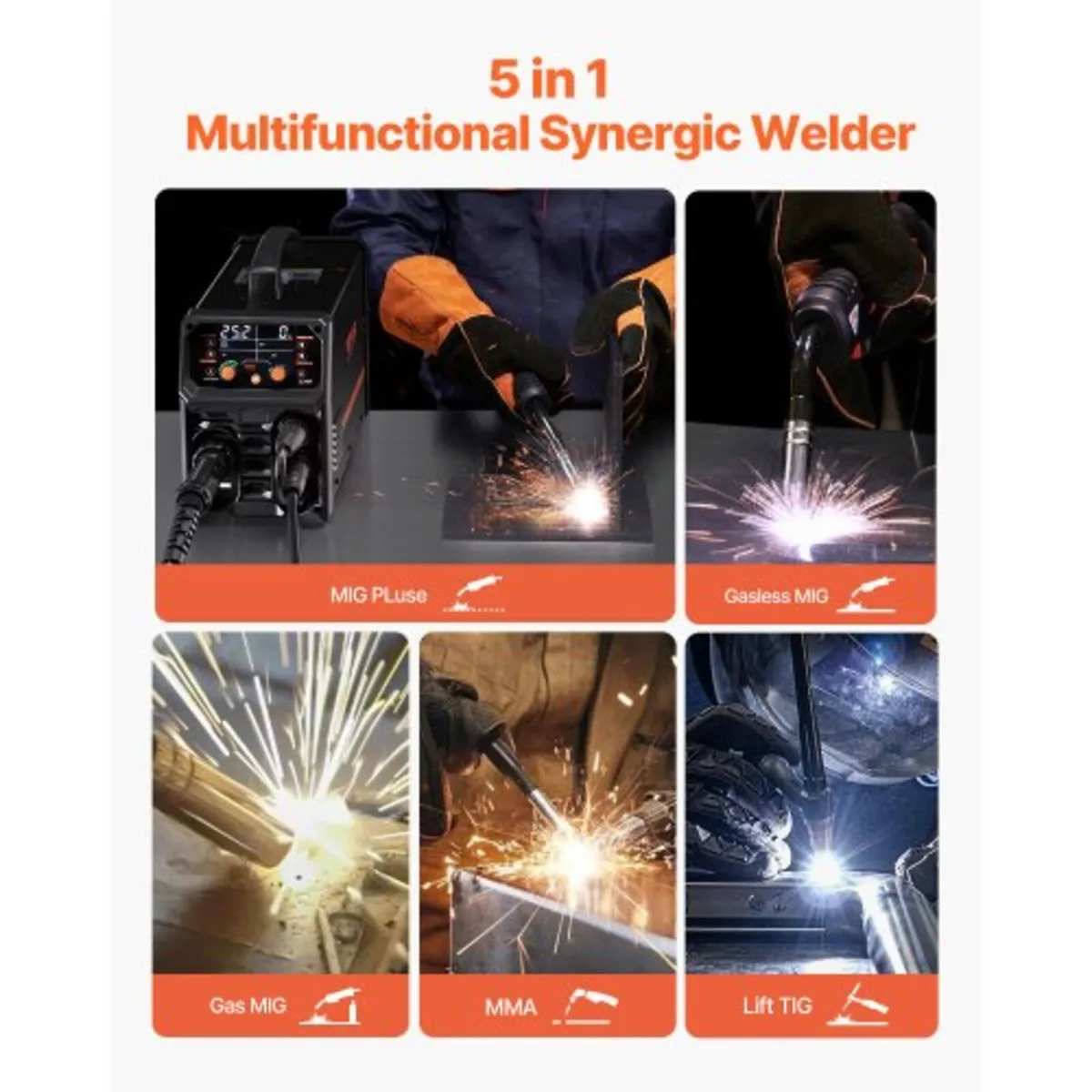 Pro MIG Welder, 250Amp Pluse Mig Welding Machine, - Image 4