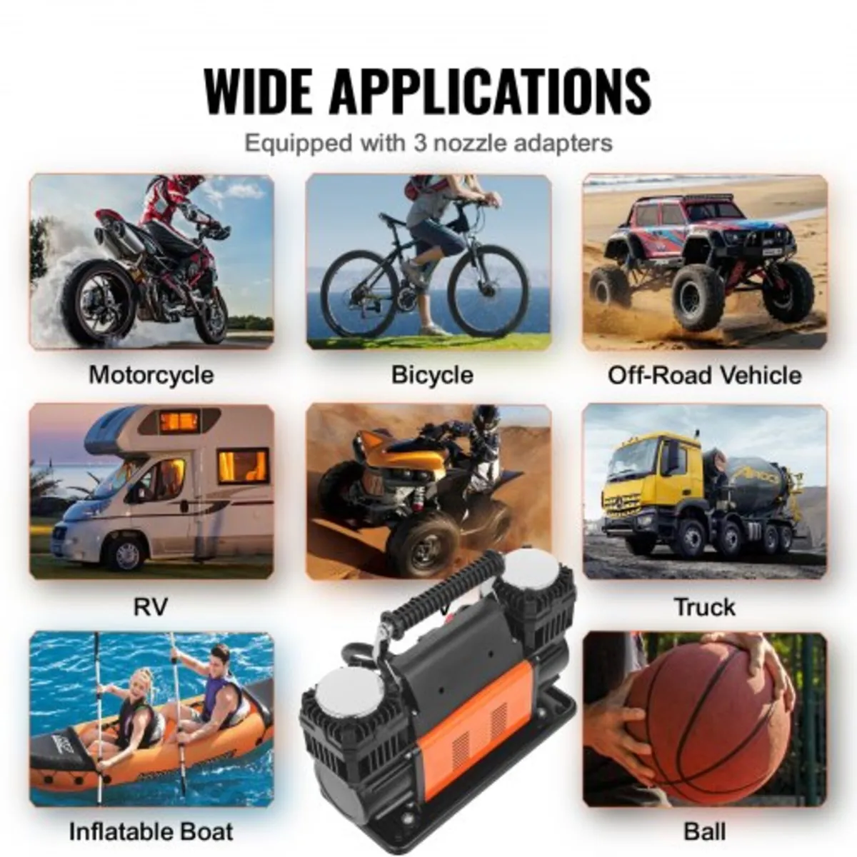 10.6 CFM Heavy Duty Air Compressor, 30s Fast Infla - Image 4