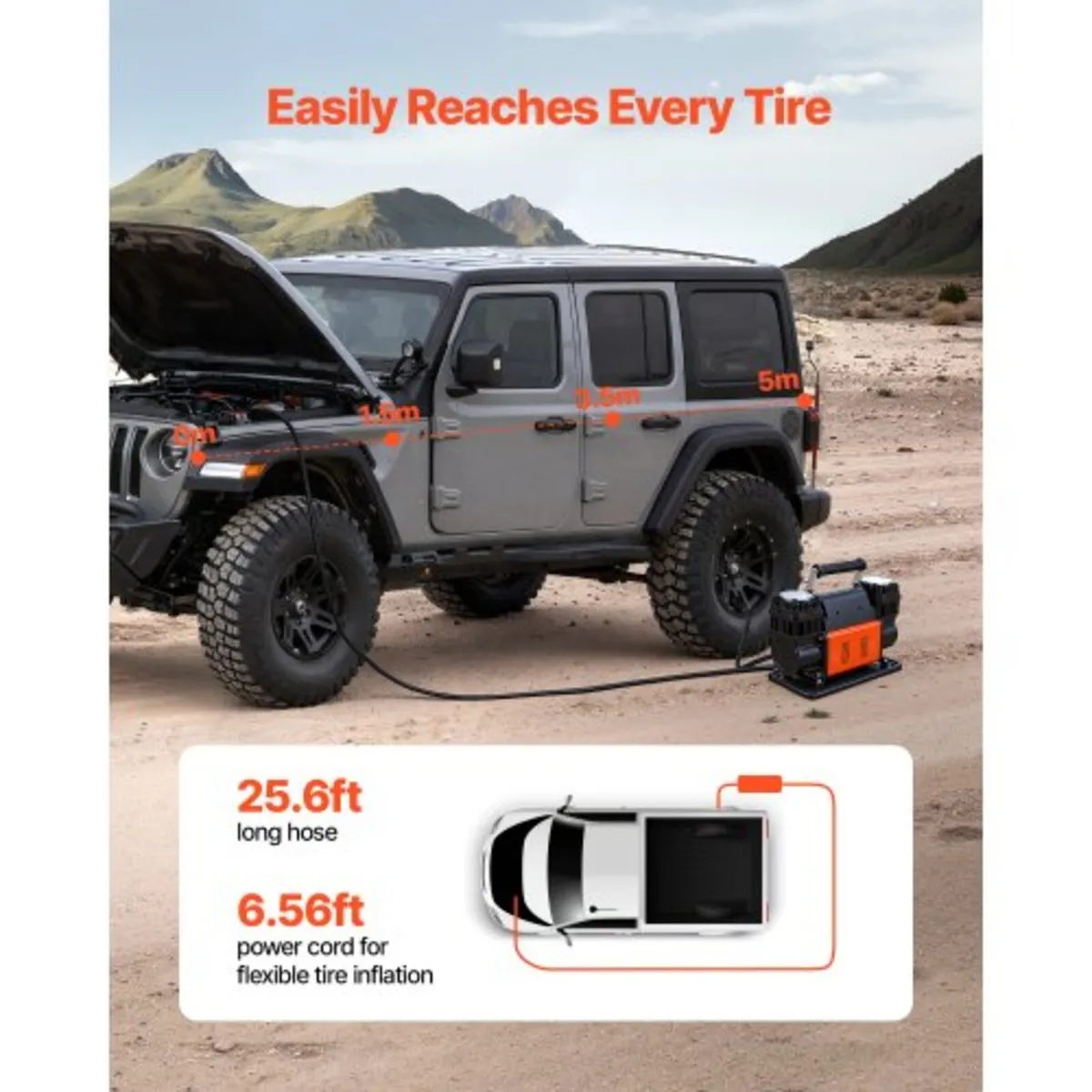 Dual-Cylinder Heavy Duty Air Compressor, 300 L/min - Image 4