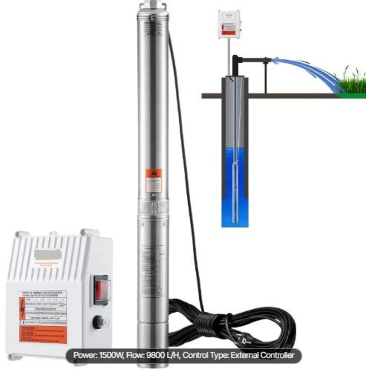 Deep Well Submersible Pump, 1500W - Image 4