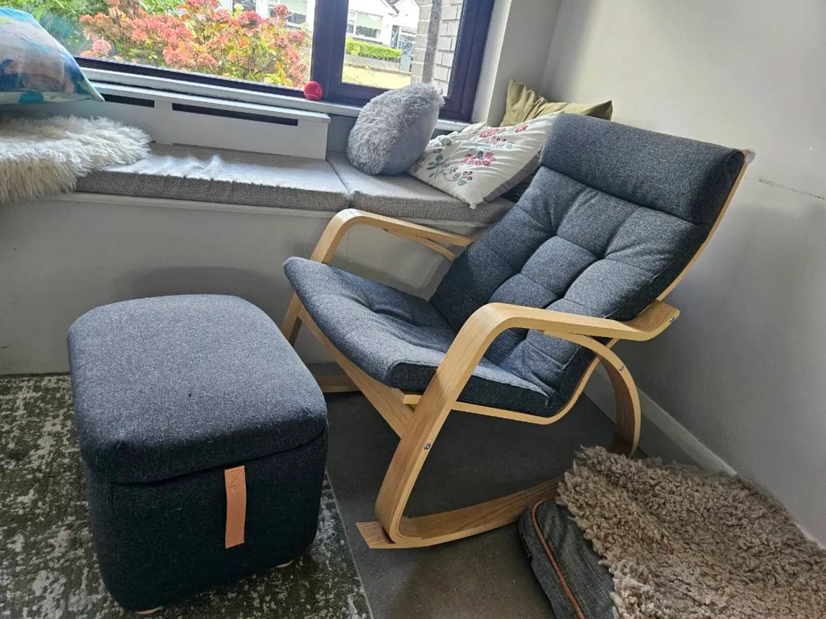 IKEA POÄNG Armchair and Footstool - Image 2