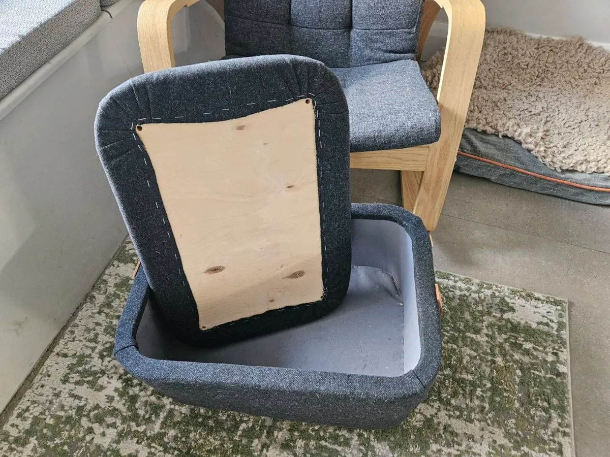 IKEA POÄNG Armchair and Footstool - Image 3