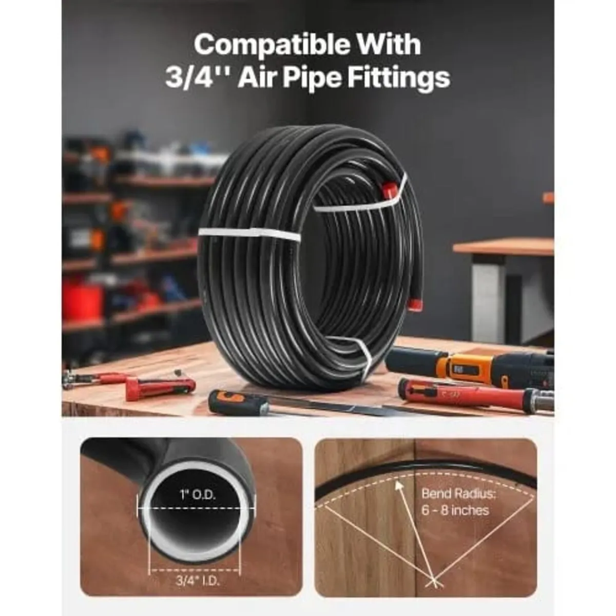 Air Compressor Line Kit, 100FT x 3/4", HDPE-Alumin - Image 4