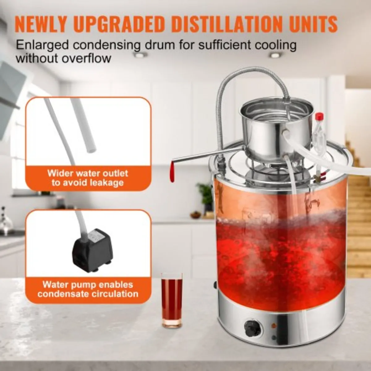 Essential Oil Still Water Distiller 49.2L with Thu - Image 2