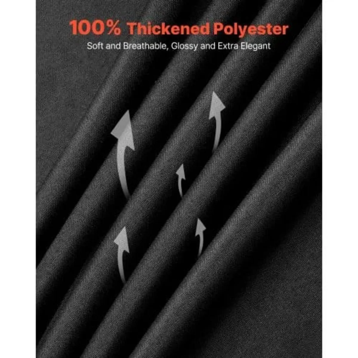 Black Round Tablecloths 6 Pack, 120 Inches in Diam - Image 4