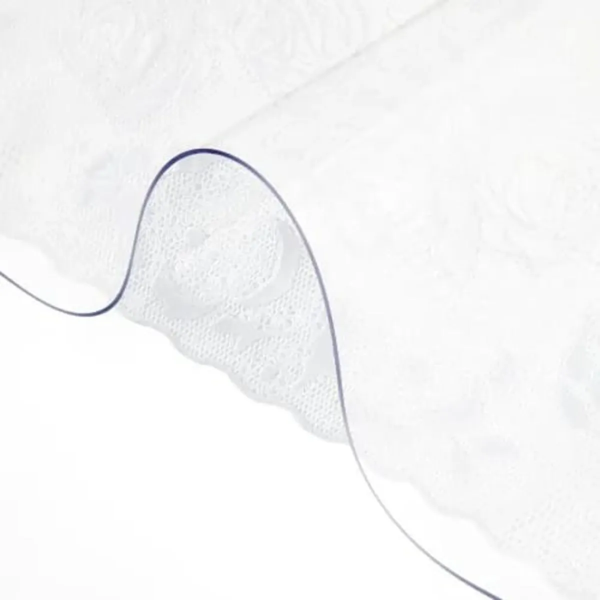 Plastic Table Cover 40 x 72 Inch, 1.5 mm Thick Cle - Image 1