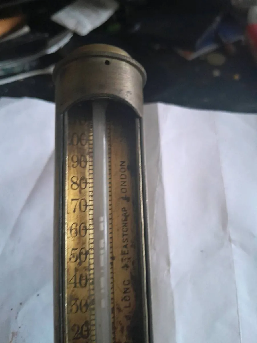 Vintage steam engine  barometer - Image 4