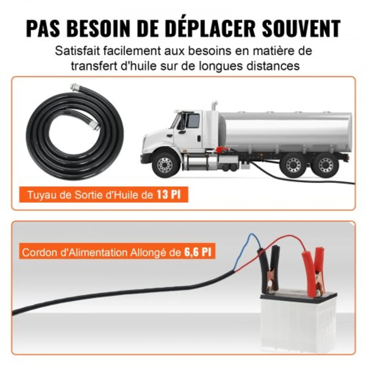 Fuel Transfer Pump, 12V DC 37.9 LPM 798.6 cm Lift, - Image 4