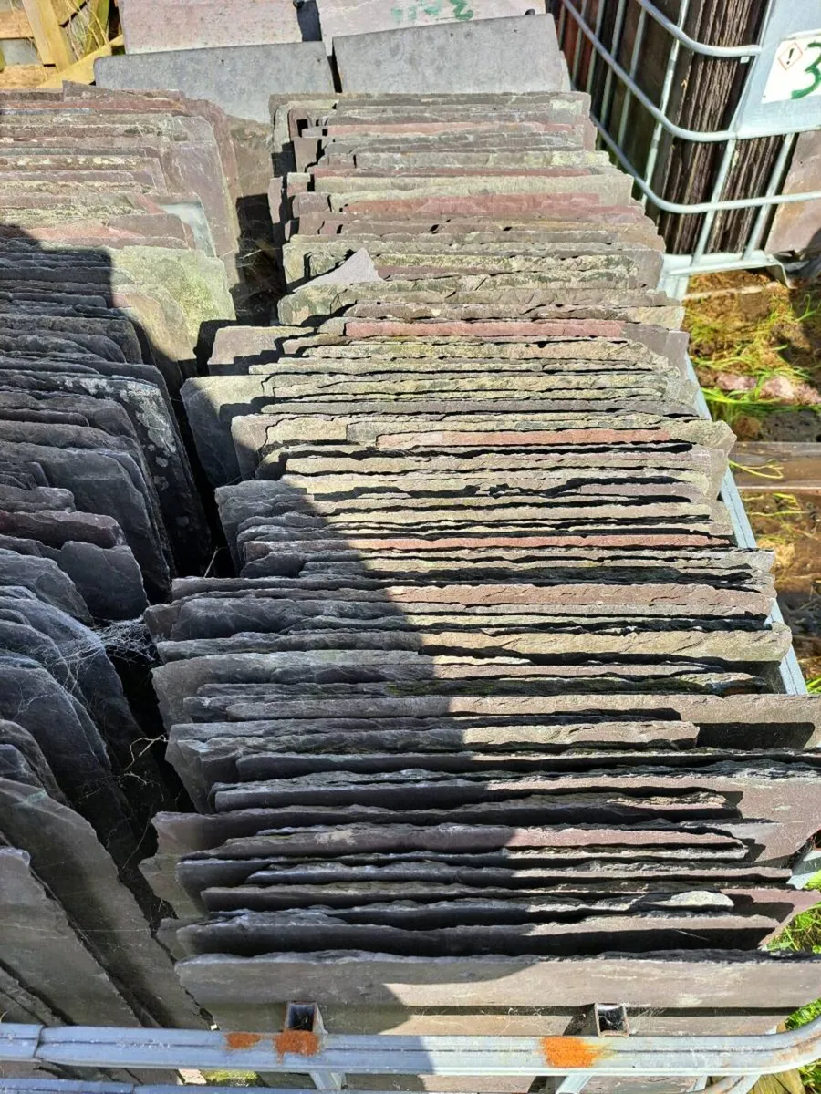250 qy 26 inch xRandom width Bangor Blue Slates - Image 1