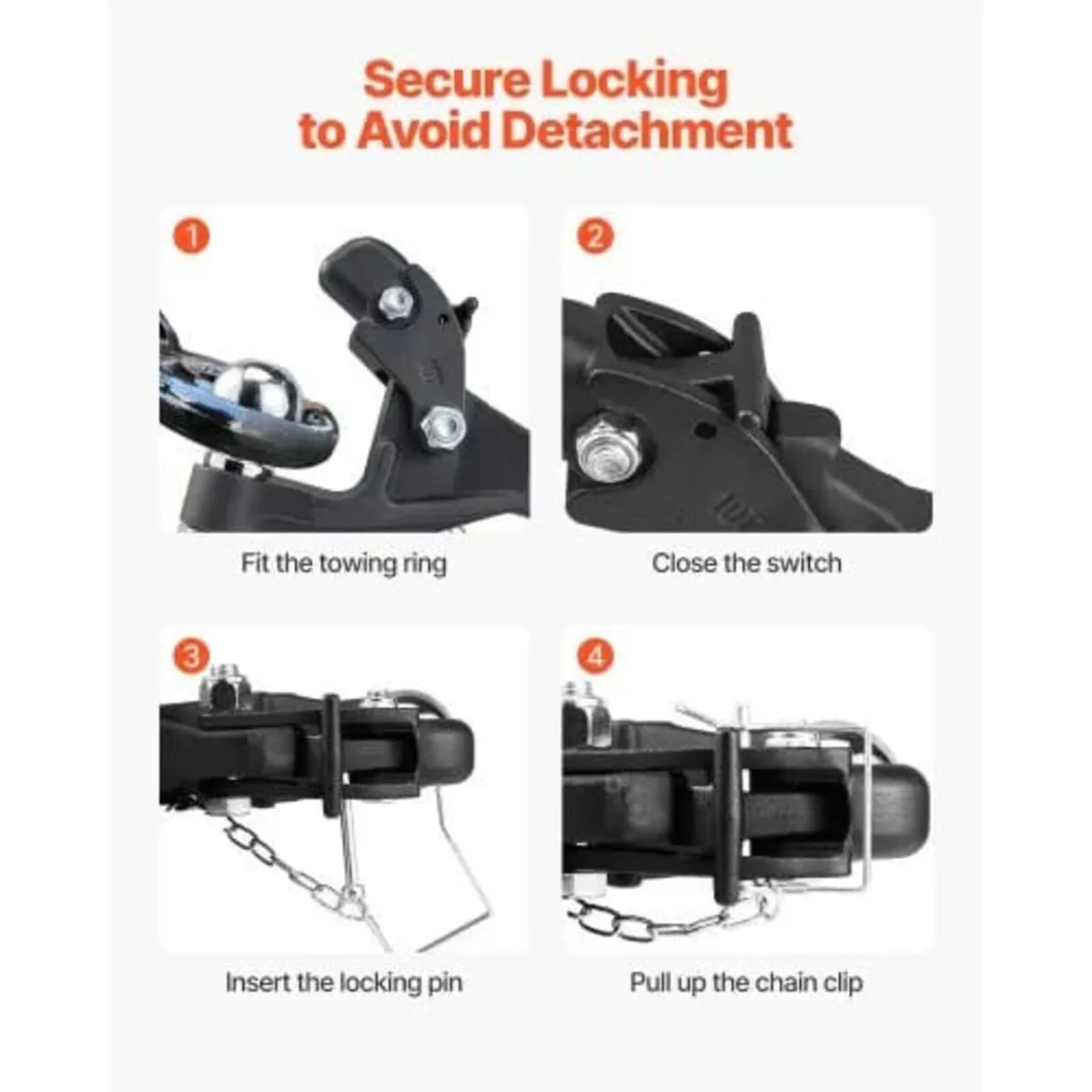 Pintle Hook, 20000 lbs, Pintle Hook Hitch for 2-in - Image 3