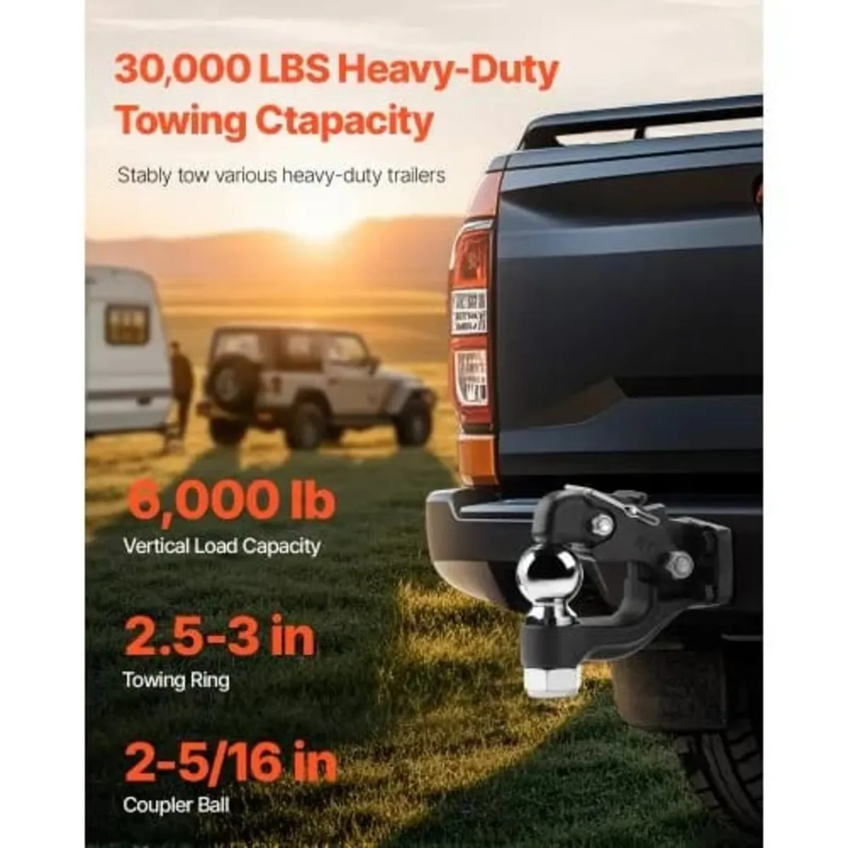 Pintle Hook, 30000 lbs Towing Capacity, Trailer Hi - Image 4