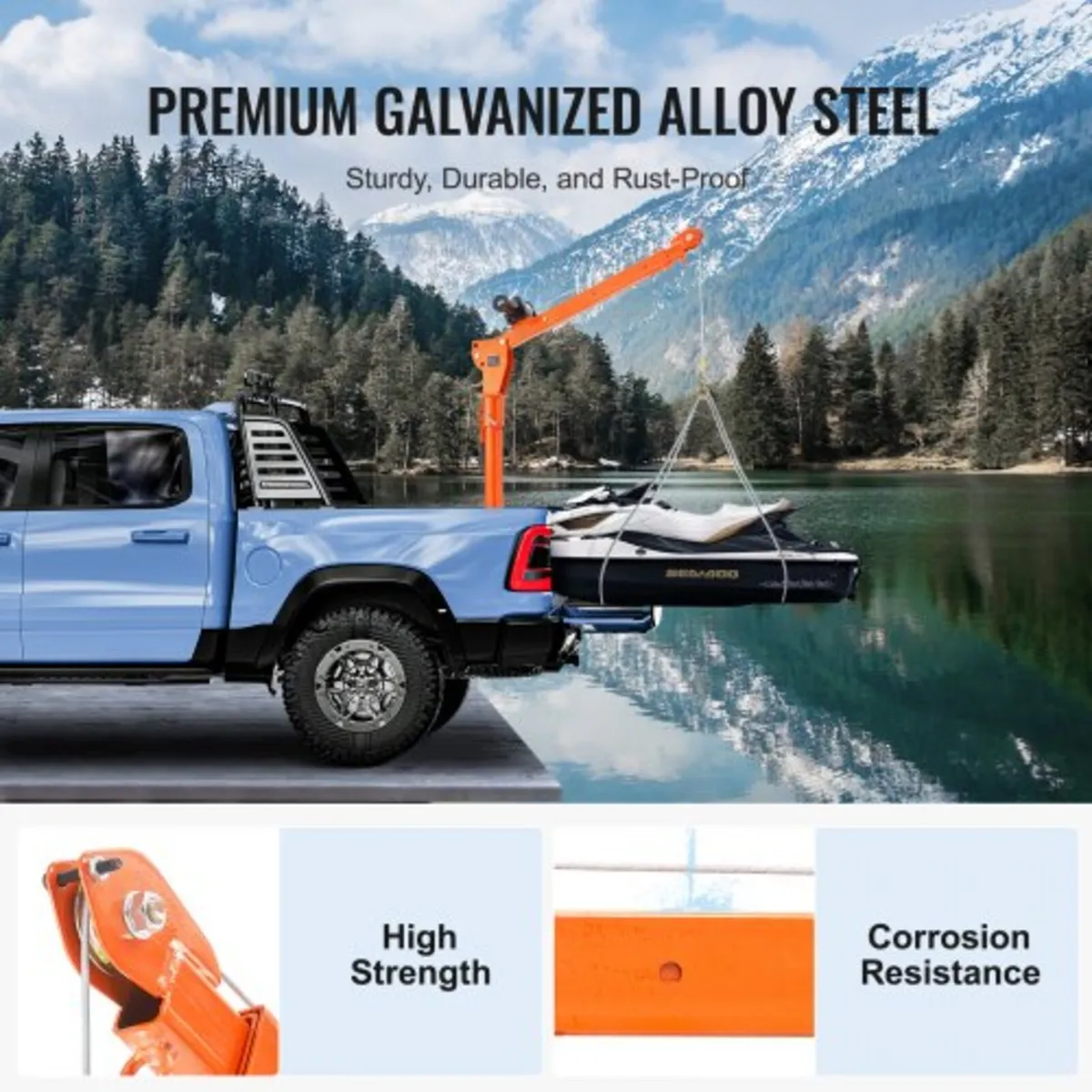 Electric Pickup Truck Crane Hoist Crane 499 kg 360 - Image 2
