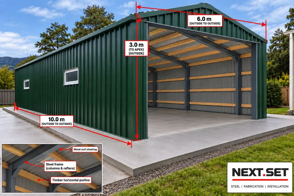 Premium Flat Pack Steel Shed – Durable, Versatile