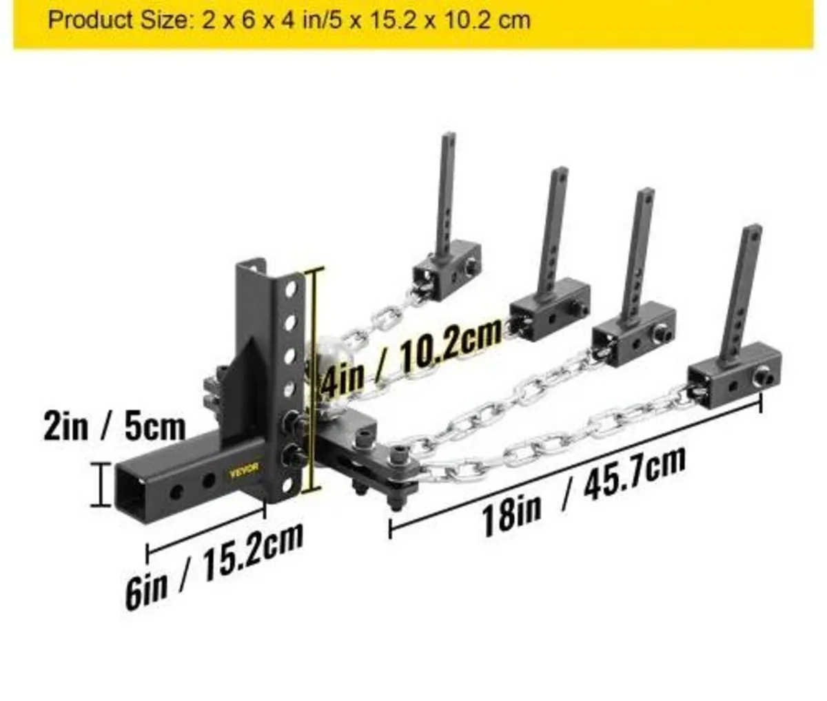 Weight Distribution Hitch, 1000 lb Tongue Capacity - Image 4