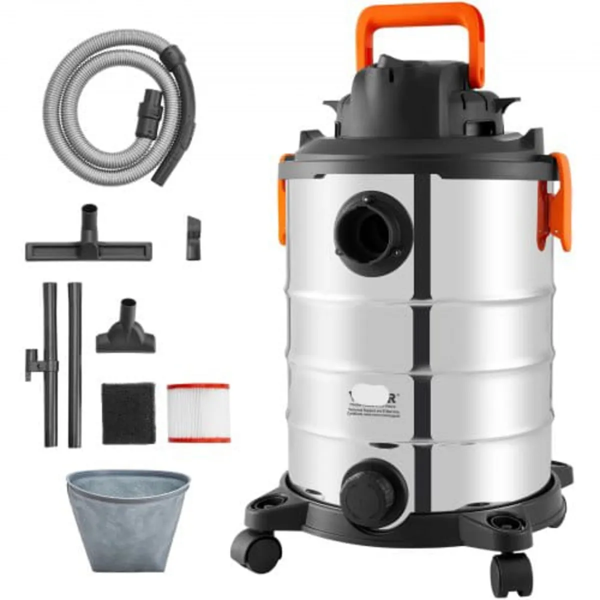 Stainless Steel Wet Dry Shop Vacuum, 8 Gallon 6 Pe - Image 1
