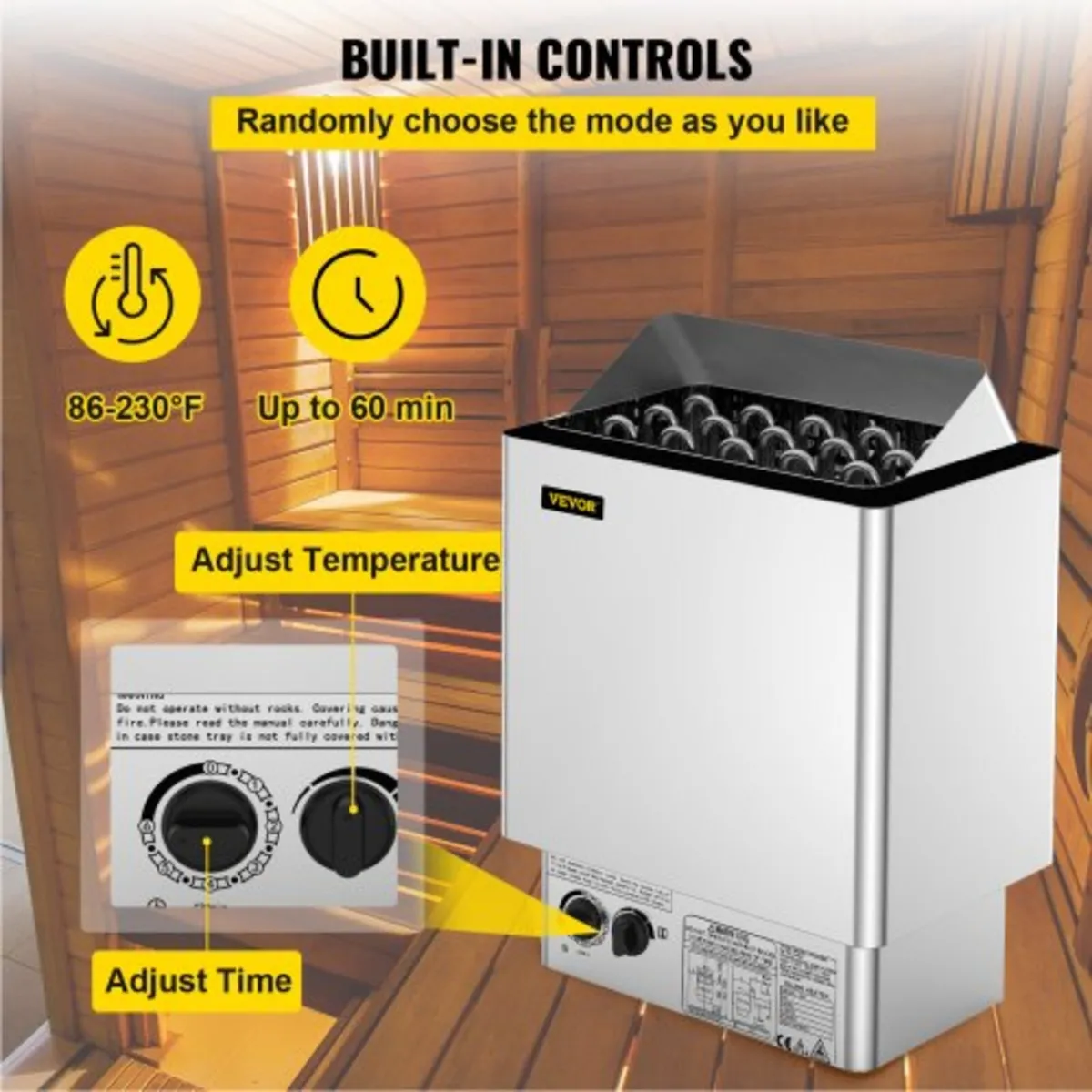 9KW Sauna Heater Stove 380V-415V Wet&Dry Electric - Image 4