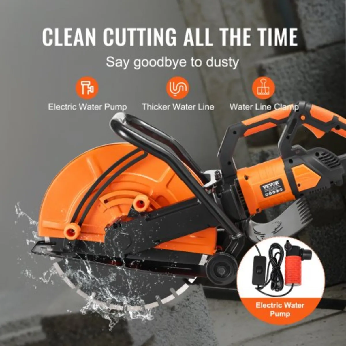 16"/40.6 cm Electric Concrete Saw Wet/Dry Saw Cutt - Image 4