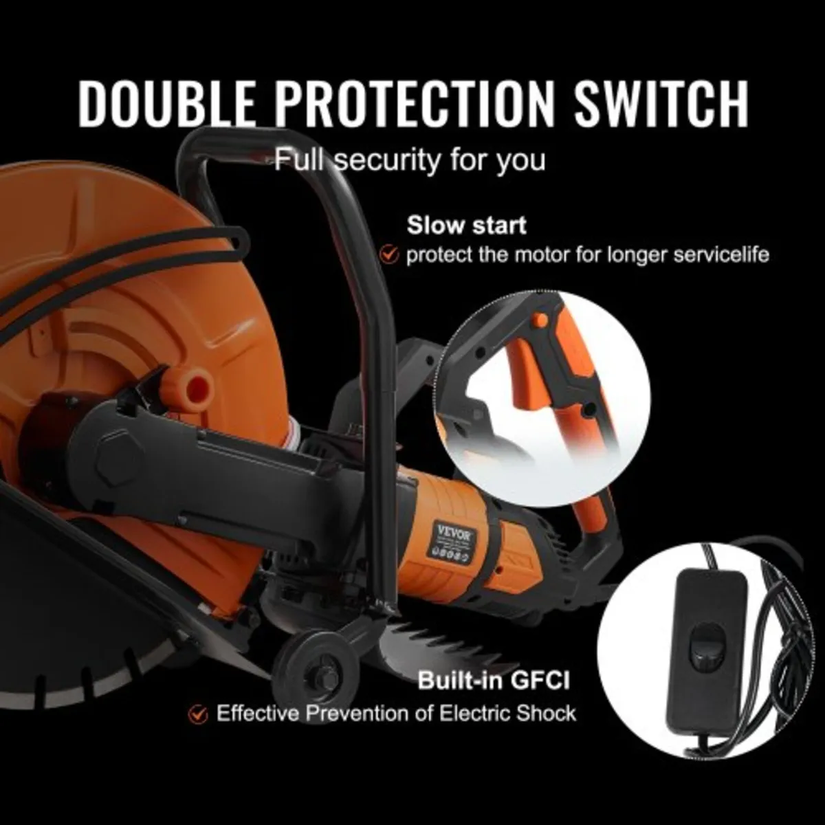 16"/40.6 cm Electric Concrete Saw Wet/Dry Saw Cutt - Image 3