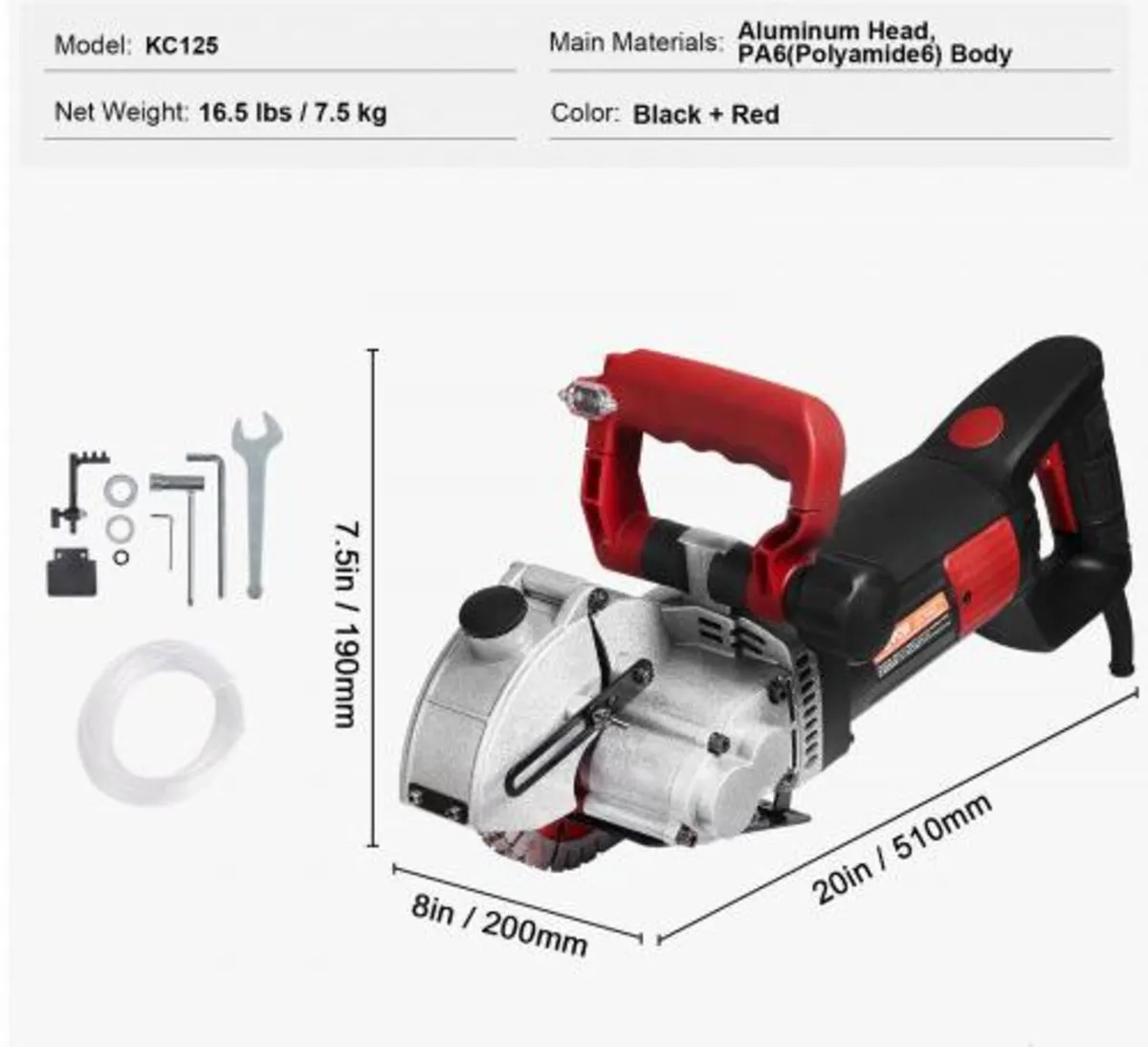Wall Chaser, 34 mm Cutting Depth Wall Cutting Mach - Image 4