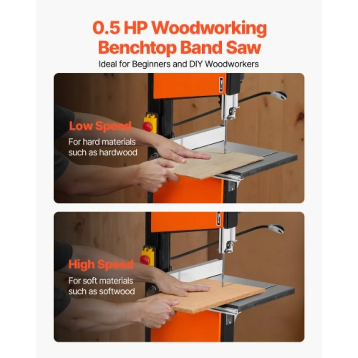 Band Saw, 254 mm, Two-Speed Benchtop Bandsaw with - Image 4