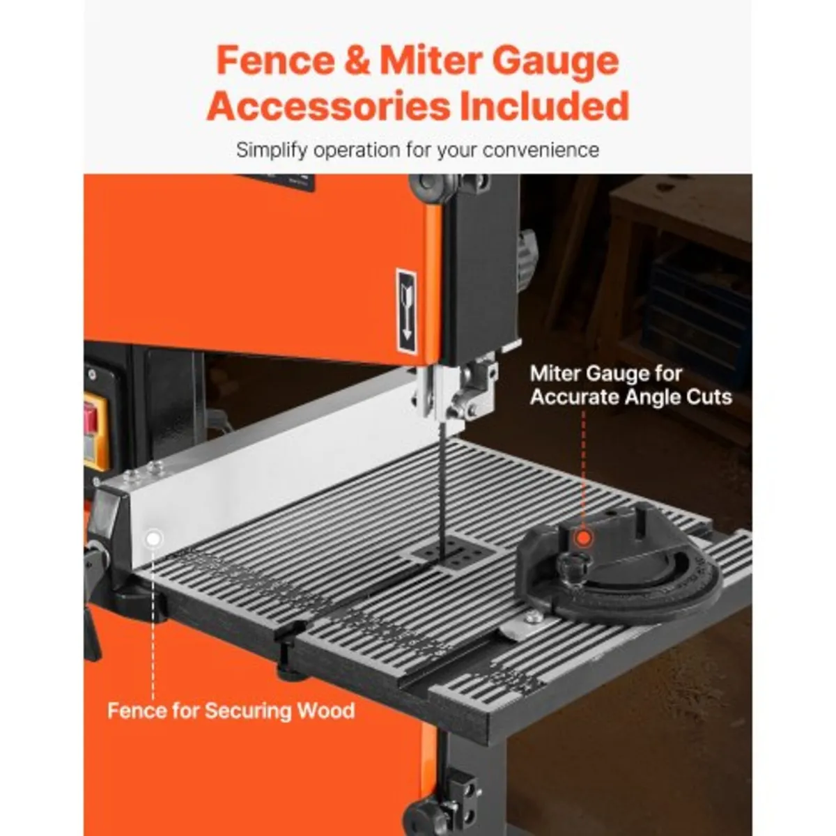 Band Saw, 229 mm, Woodworking Benchtop Bandsaw wit - Image 4