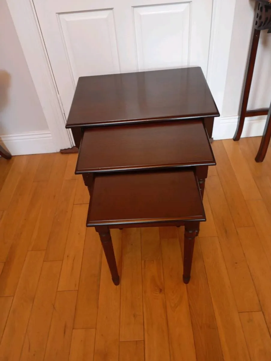 Mahogany Nest of Tables - Image 3