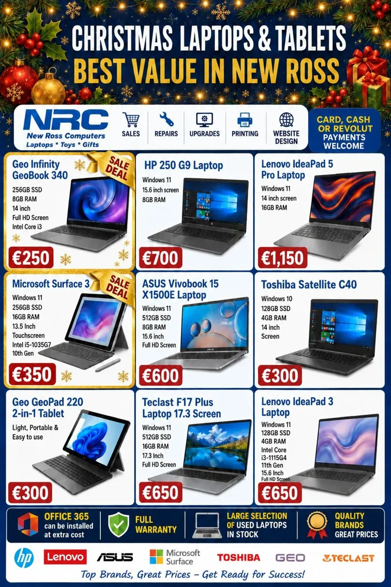 Laptops  & Tablets for Christmas. Great Value - Image 1