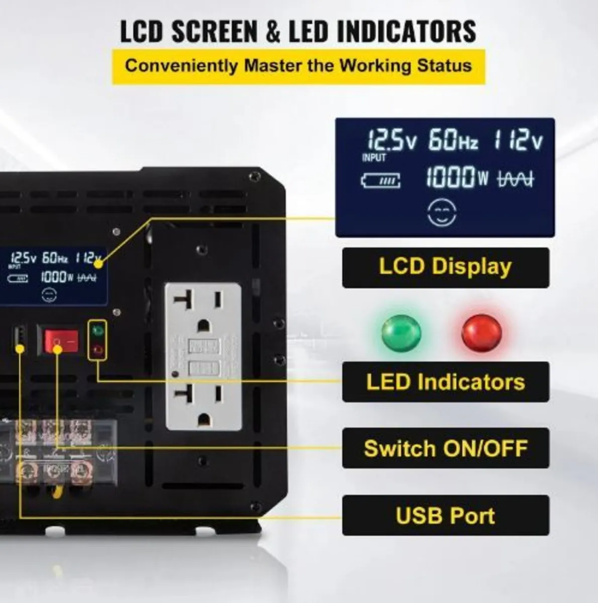 Power Inverter Modified Sine Wave Inverter 5000W - Image 2