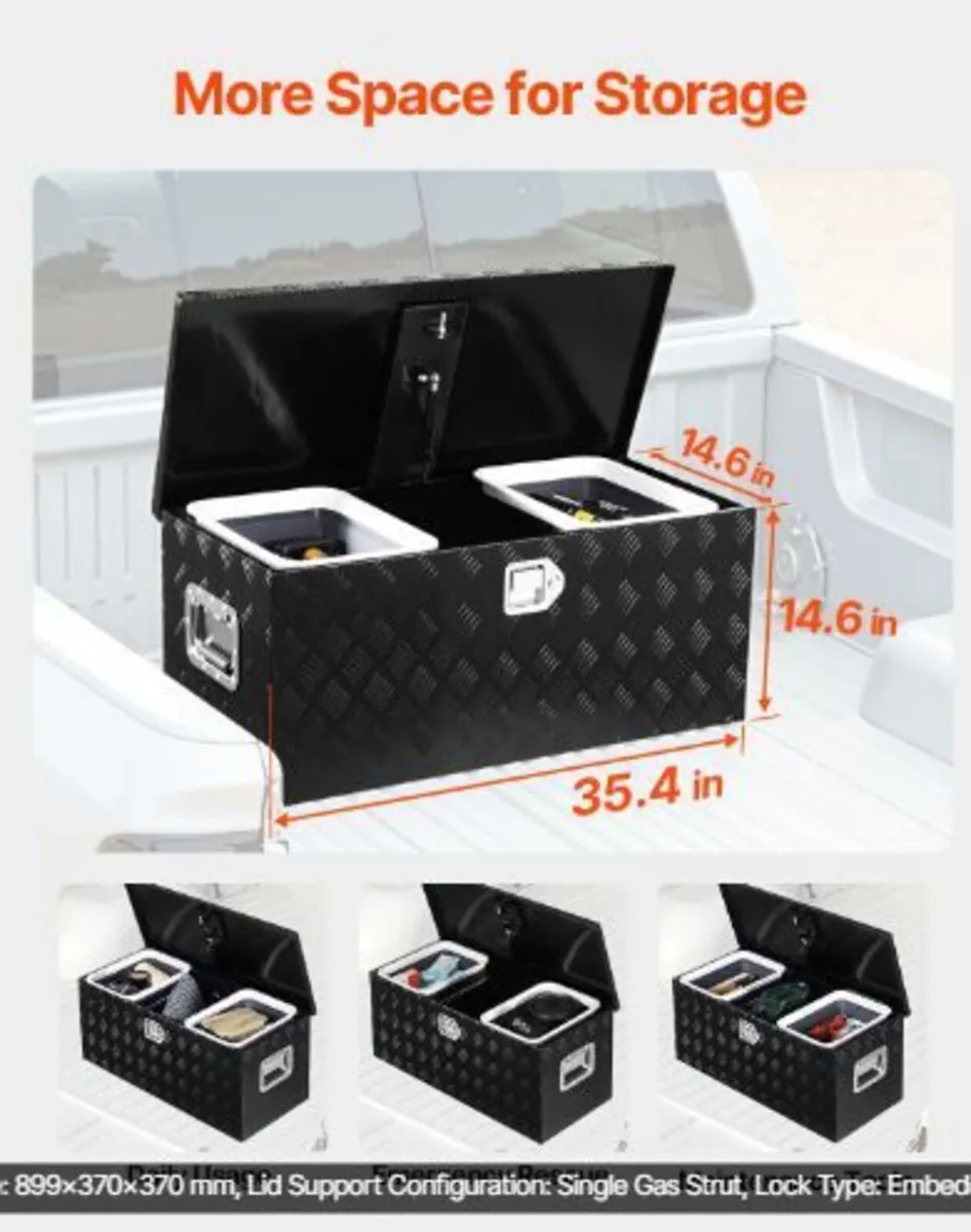 Heavy Duty Aluminum Truck Bed Tool Box - Image 1