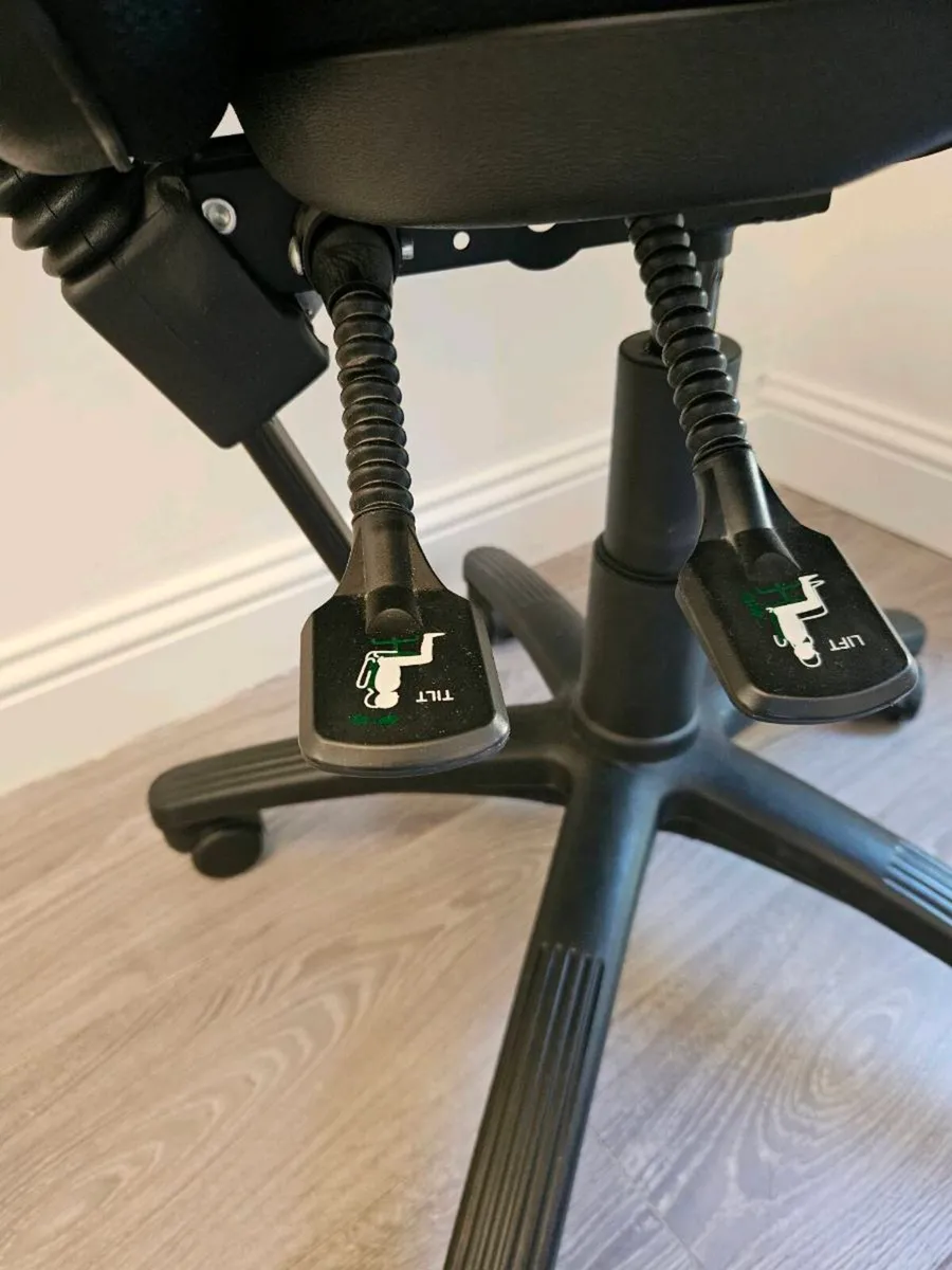 Adjustable Ergonomic Black Office Chair - Image 3