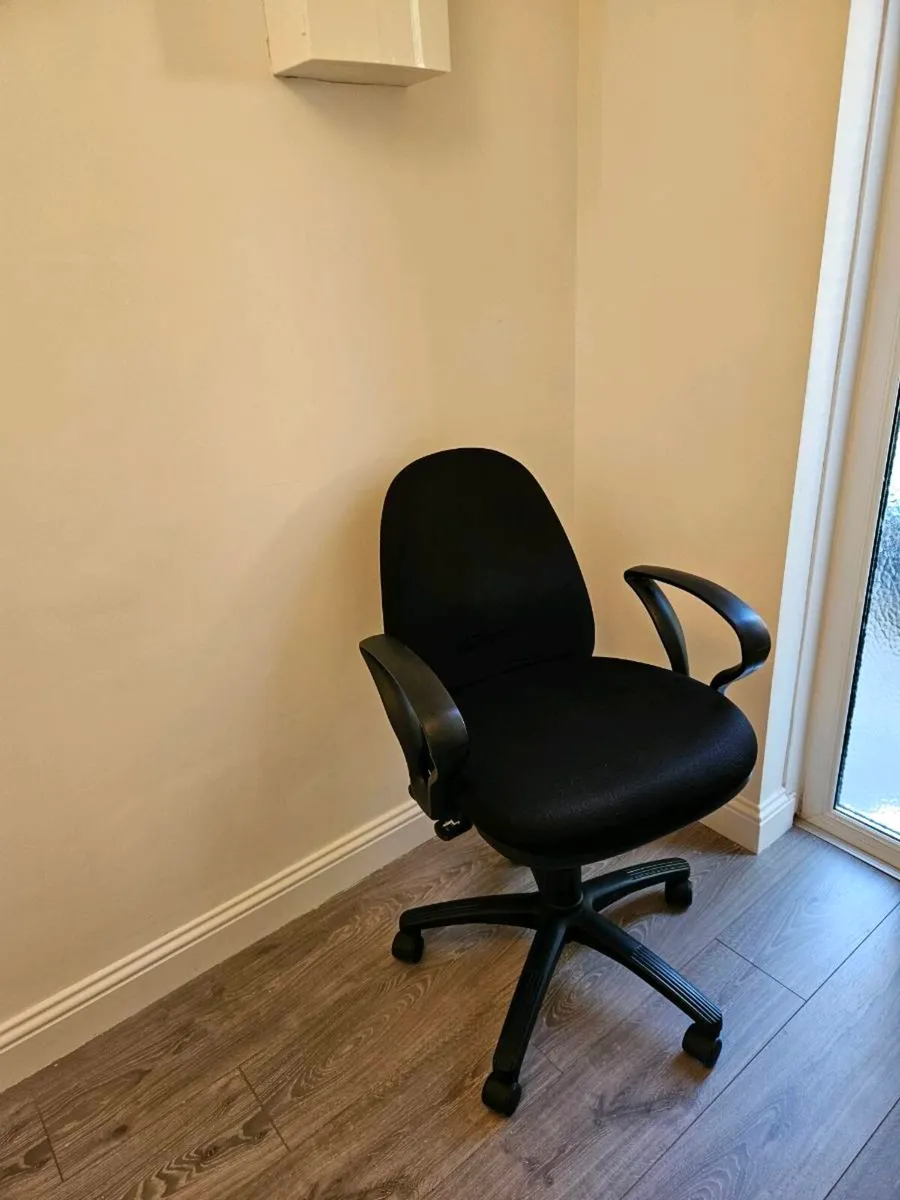 Adjustable Ergonomic Black Office Chair - Image 1