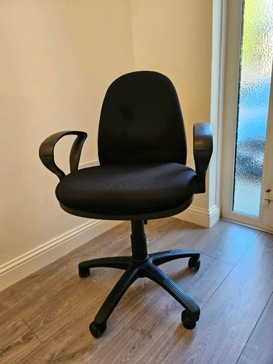Adjustable Ergonomic Black Office Chair - Image 2