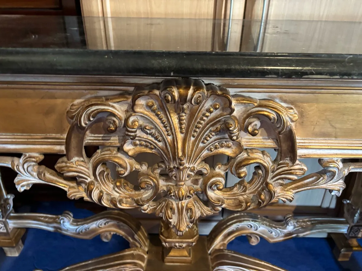 Gilt Marble Topped Console Table - Image 2