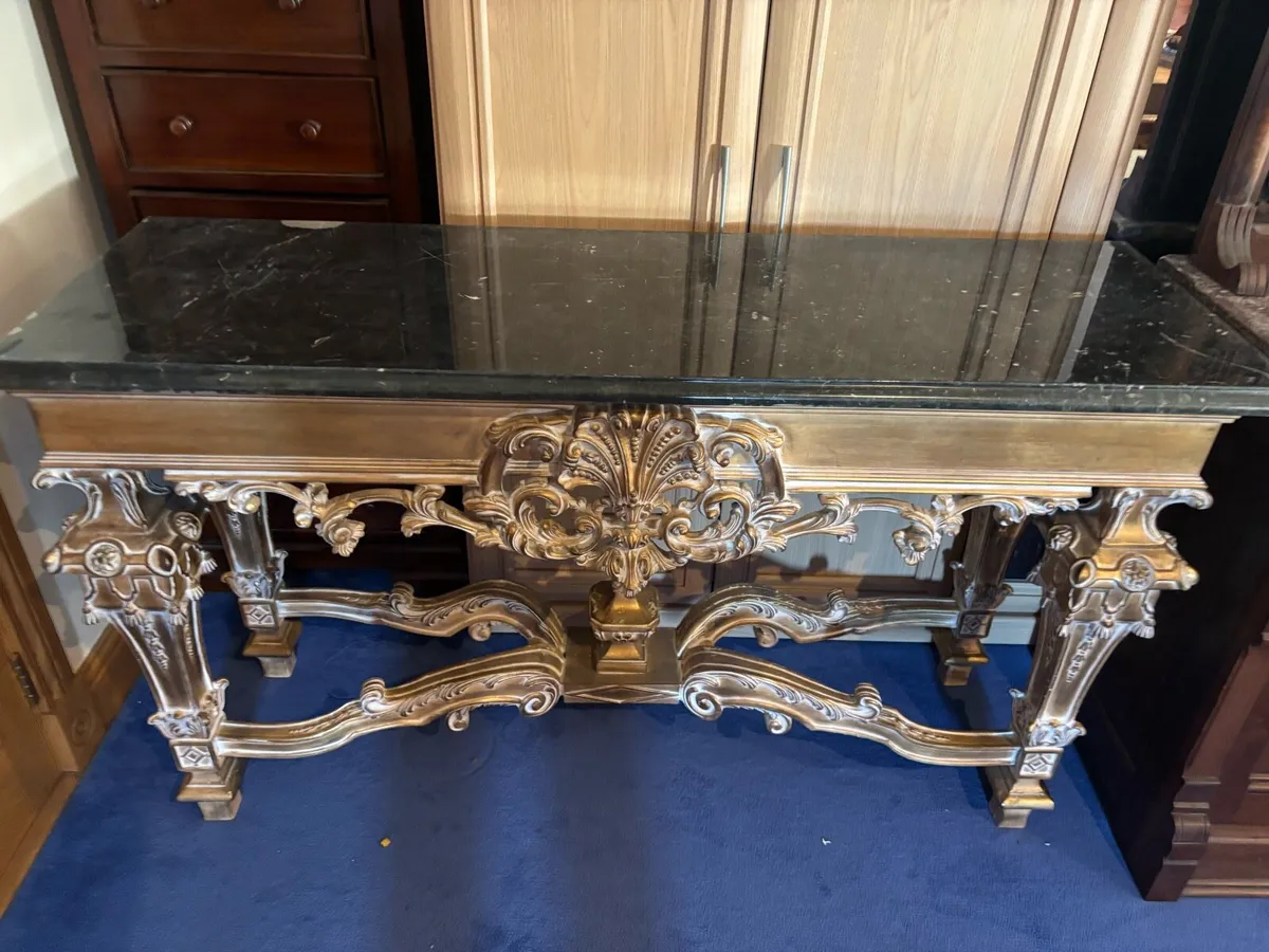 Gilt Marble Topped Console Table - Image 3
