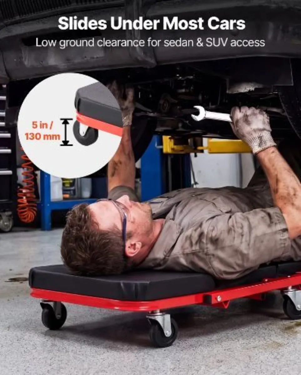 1010mm 2-in-1 Folding Mechanic Creeper - Image 4