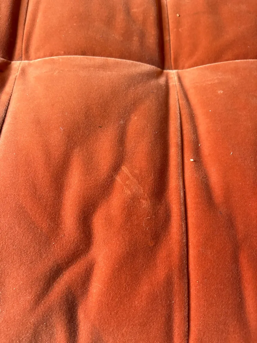Velvet Orange Sofa - Image 3