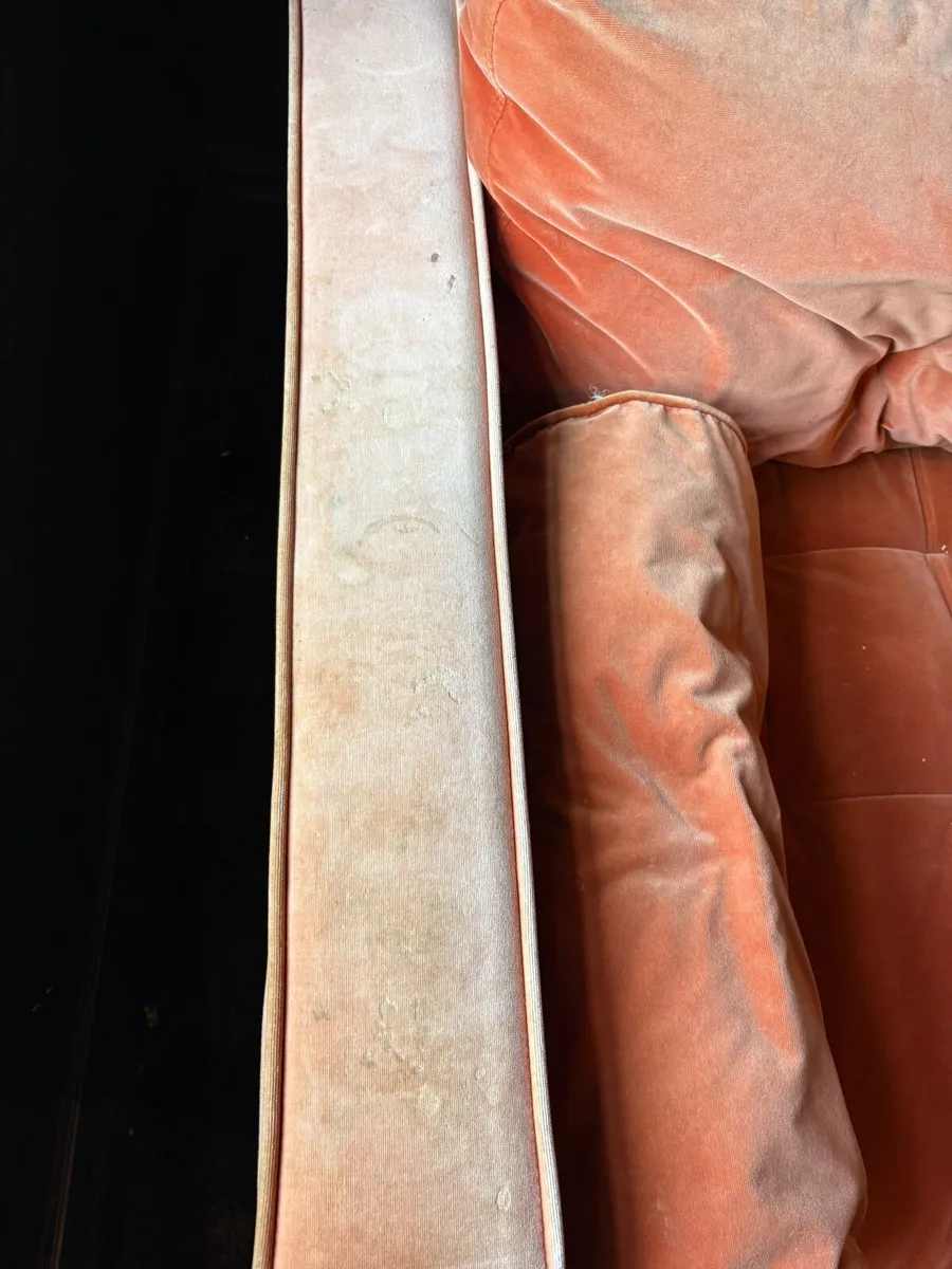 Velvet Orange Sofa - Image 4
