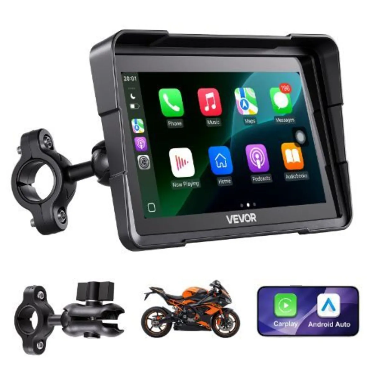 7 Inch Wireless Motorcycle Carplay - Image 1