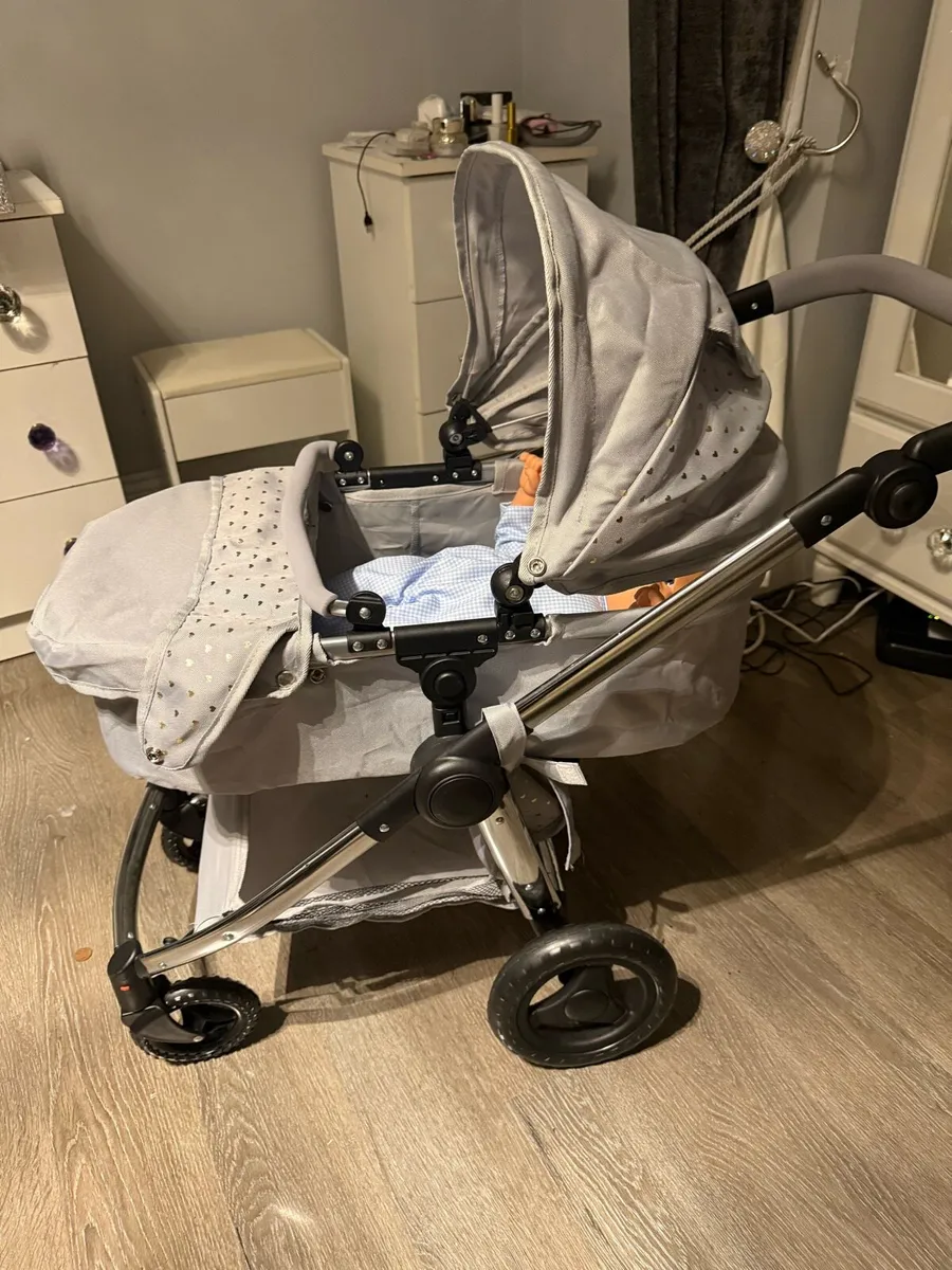 Doll and pram - Image 1