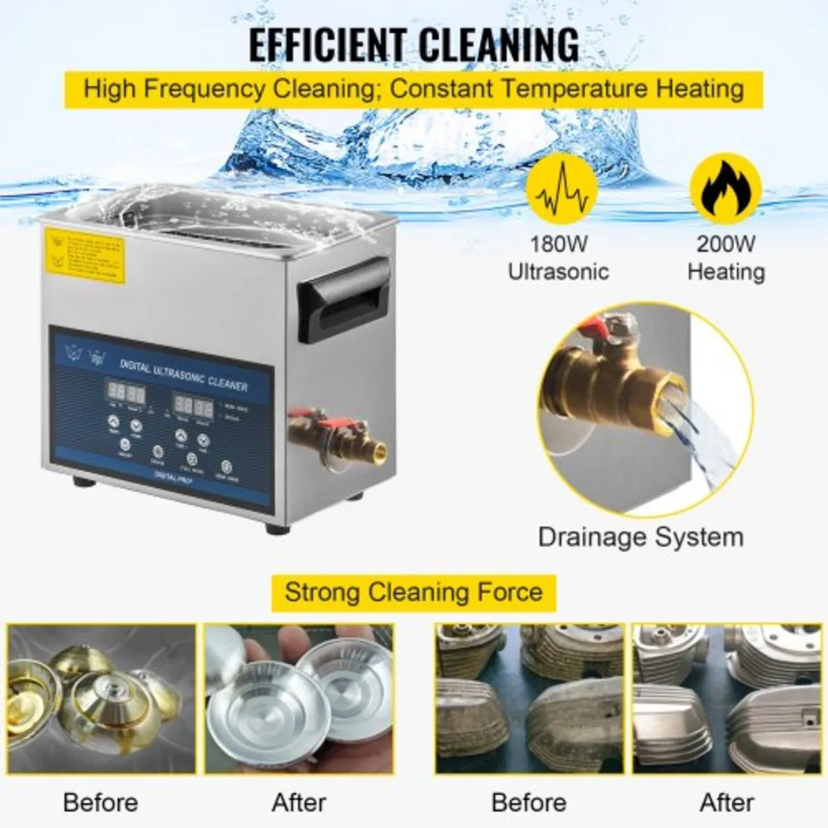6L Ultrasonic Cleaner Dual Frequency Ultrasonic Cl - Image 4