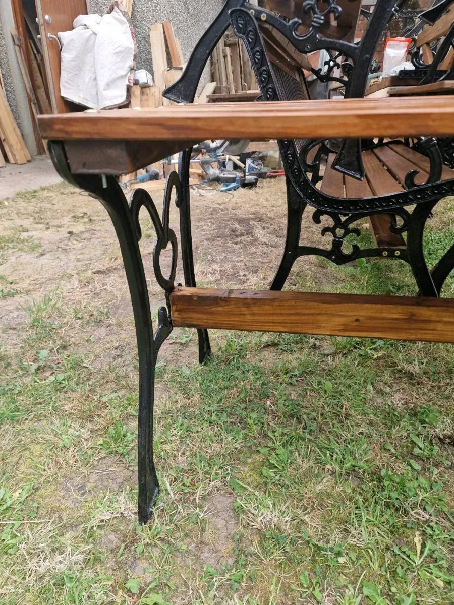 Garden table cast iron - Image 3