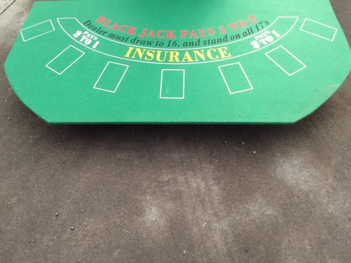 Blackjack table tops, card shufflers and chips - Image 2