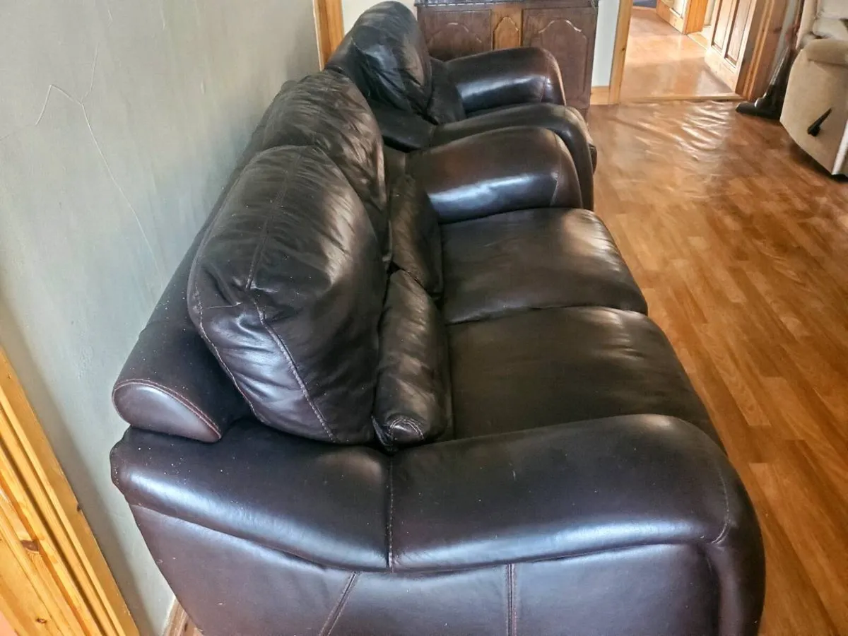 2 + 1 leather suite furniture - Image 2