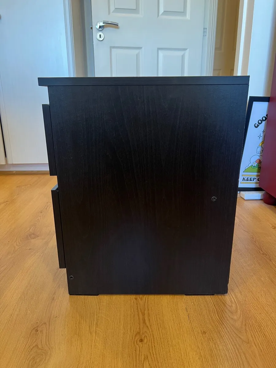 IKEA MALM 2 Drawer Bedside Locker – Black - Image 3