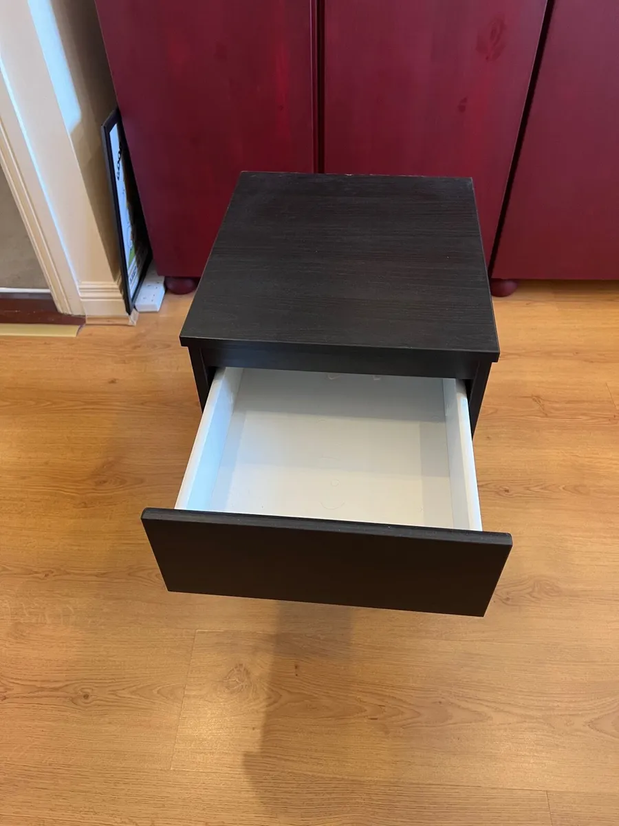 IKEA MALM 2 Drawer Bedside Locker – Black - Image 4