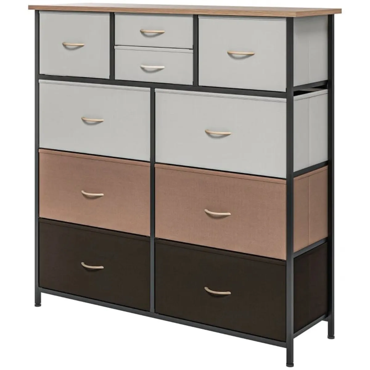 Bedroom Chest of Drawers, 10 Drawer Dresser with F - Image 1