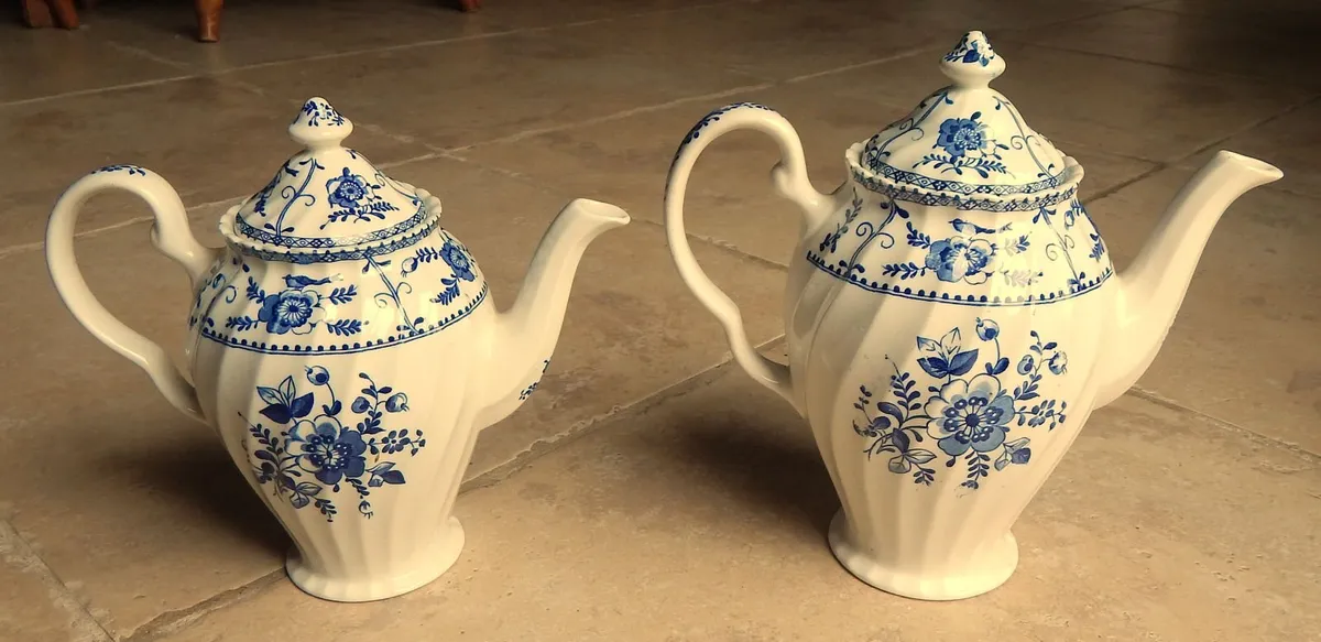 2 Johnson Bros Indies Design Ironstone Coffee Pots - Image 2